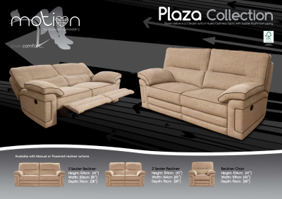Buoyant Plaza 3 Seater Manual Reclining Sofa
