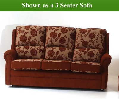 Red Rose Valencia 3 Seater Sofa and 2 Chairs