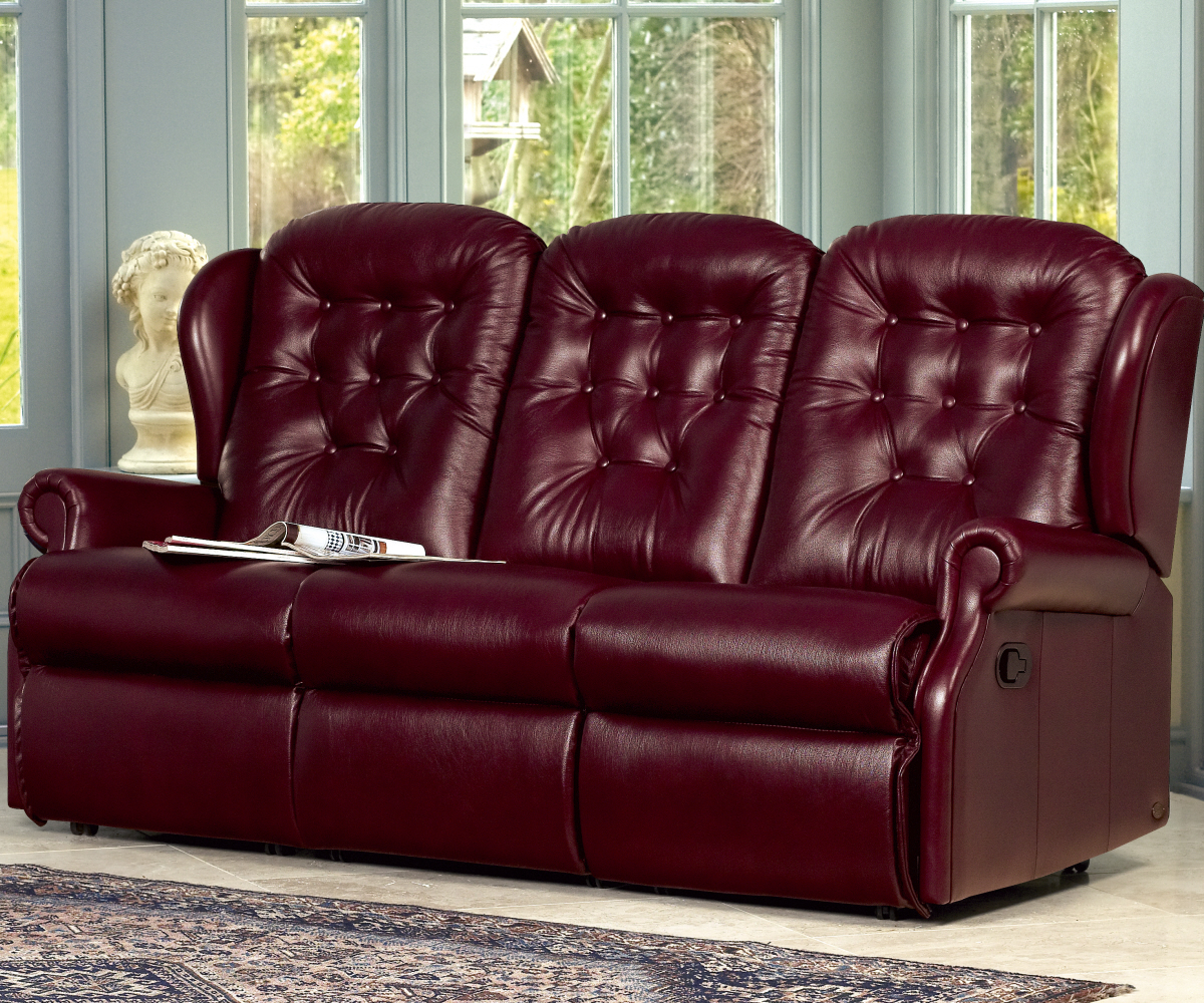 Sherborne Lynton Hide Small Reclining 3 Seater Sofa Manual or Electric Option