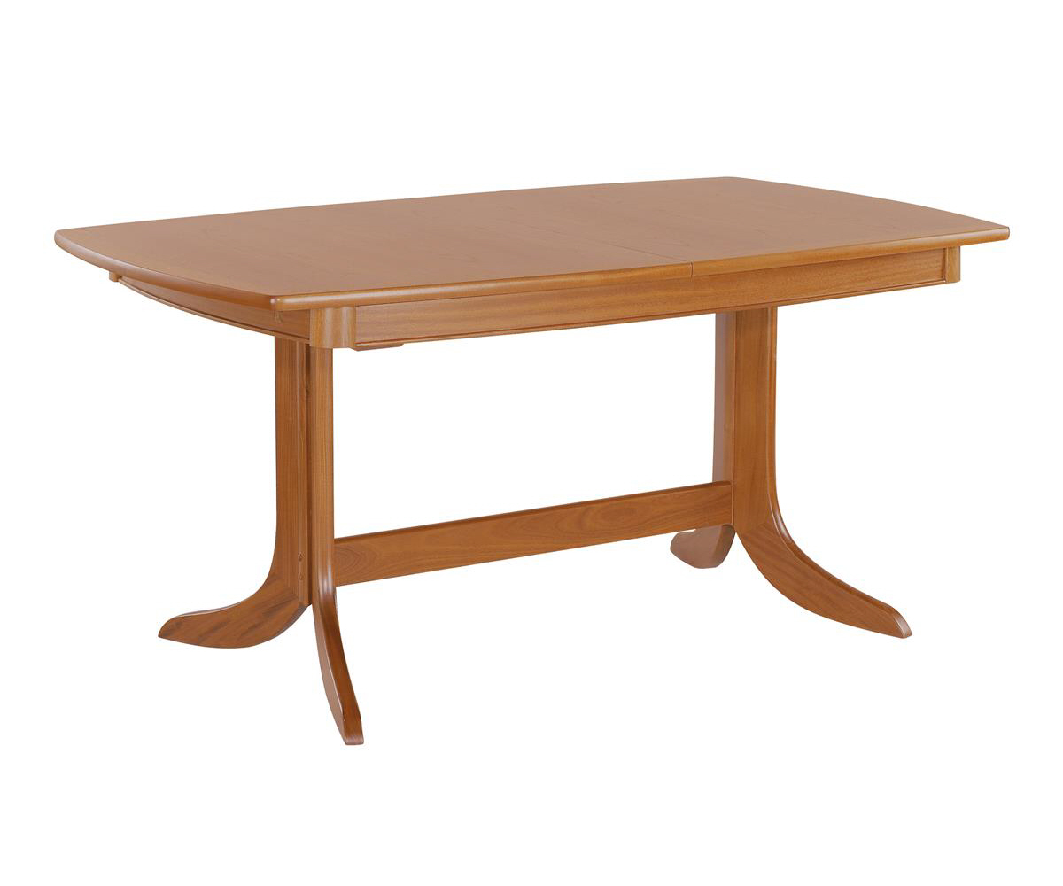 Nathan Classic Teak 2144 Small Boat Shaped Pedestal Dining Table