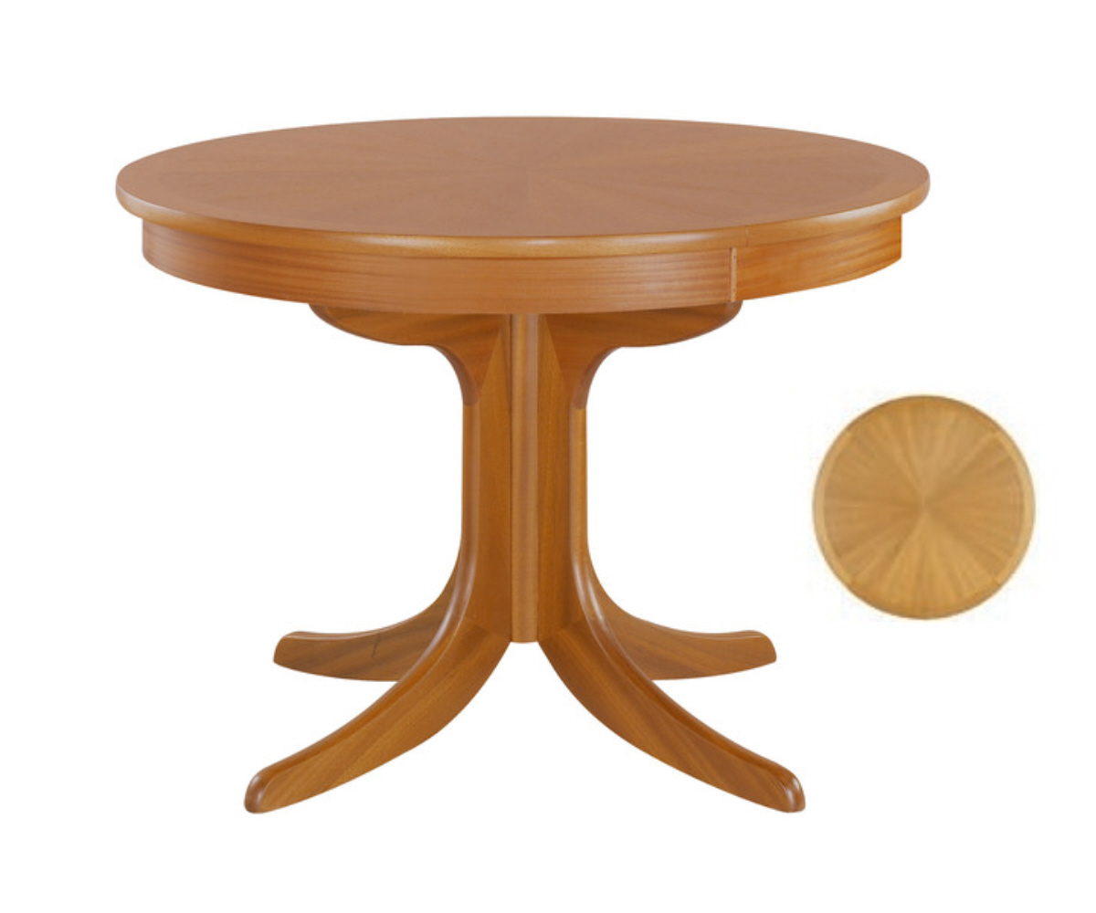 Nathan Classic Teak 2164 Circular Pedestal Table Sunburst Top