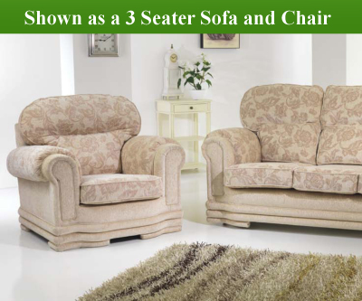 Red Rose Maria 2 Seater Sofa and 2 Chairs