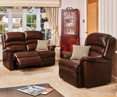 Sherborne Olivia Hide Reclining 2 Seater Sofa Manual or Electric Option
